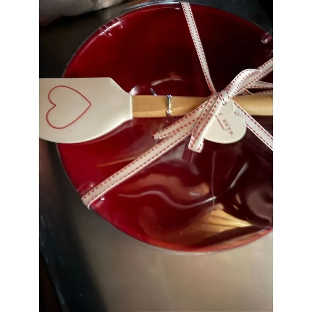 RAE DUNN RED W/ WHITE LL 